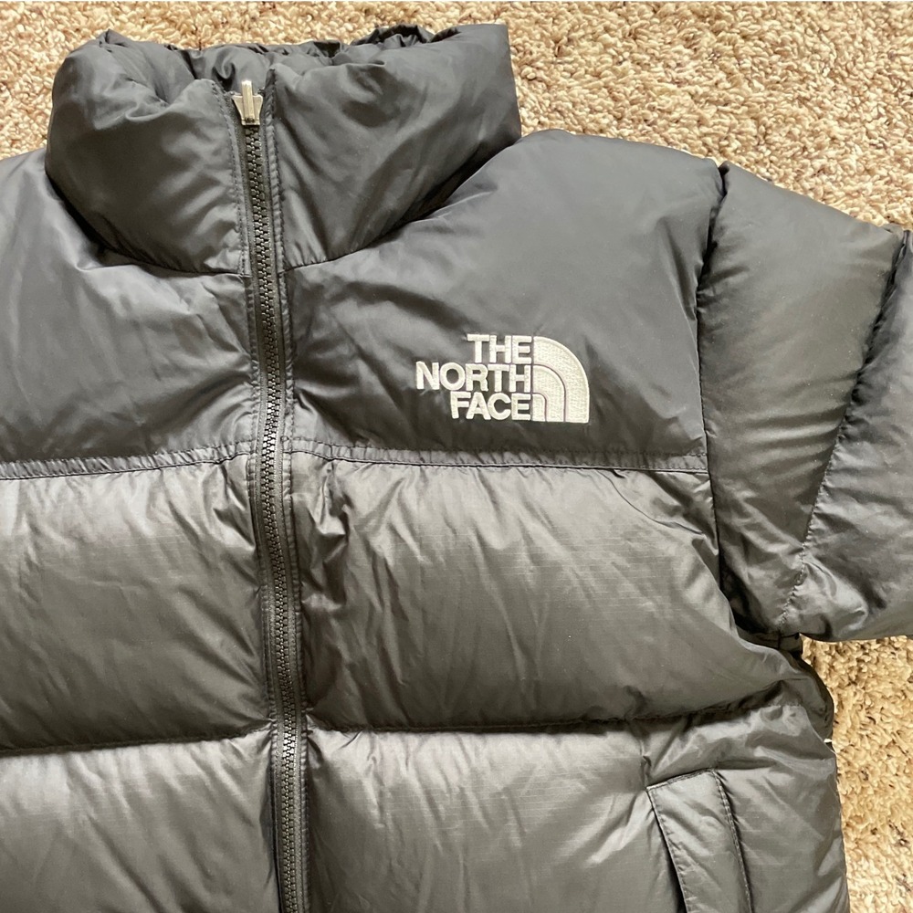 The North Face 700 Womens Black Down Puffer Jacket Ripstop Full Zip Medium M - Picture 8 of 16
